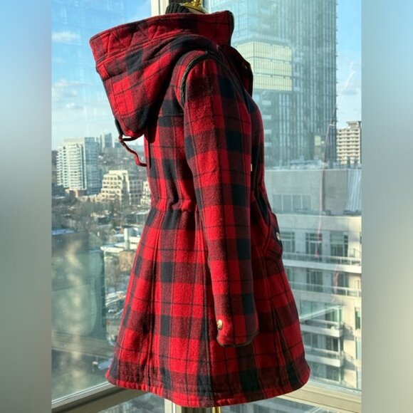 🆕 VIVIENNE WESTWOOD ANGLOMANIA 🧿 NWT Red & Black Plaid Wool Down Jacket, Sz S - Picture 8 of 16
